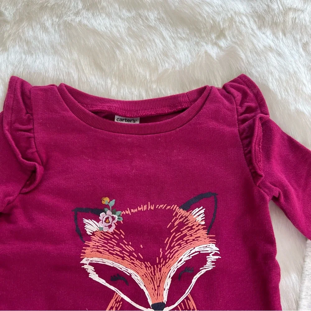 Baby 2-Piece Long-Sleeve Tee & Fox Legging Set 6‎ Months